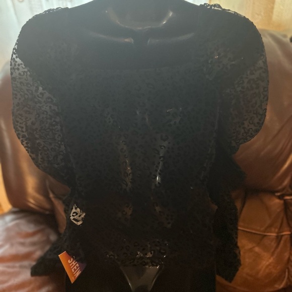 5 for $20 tops sale!! Hook and eye ruched mesh top - Picture 3 of 4